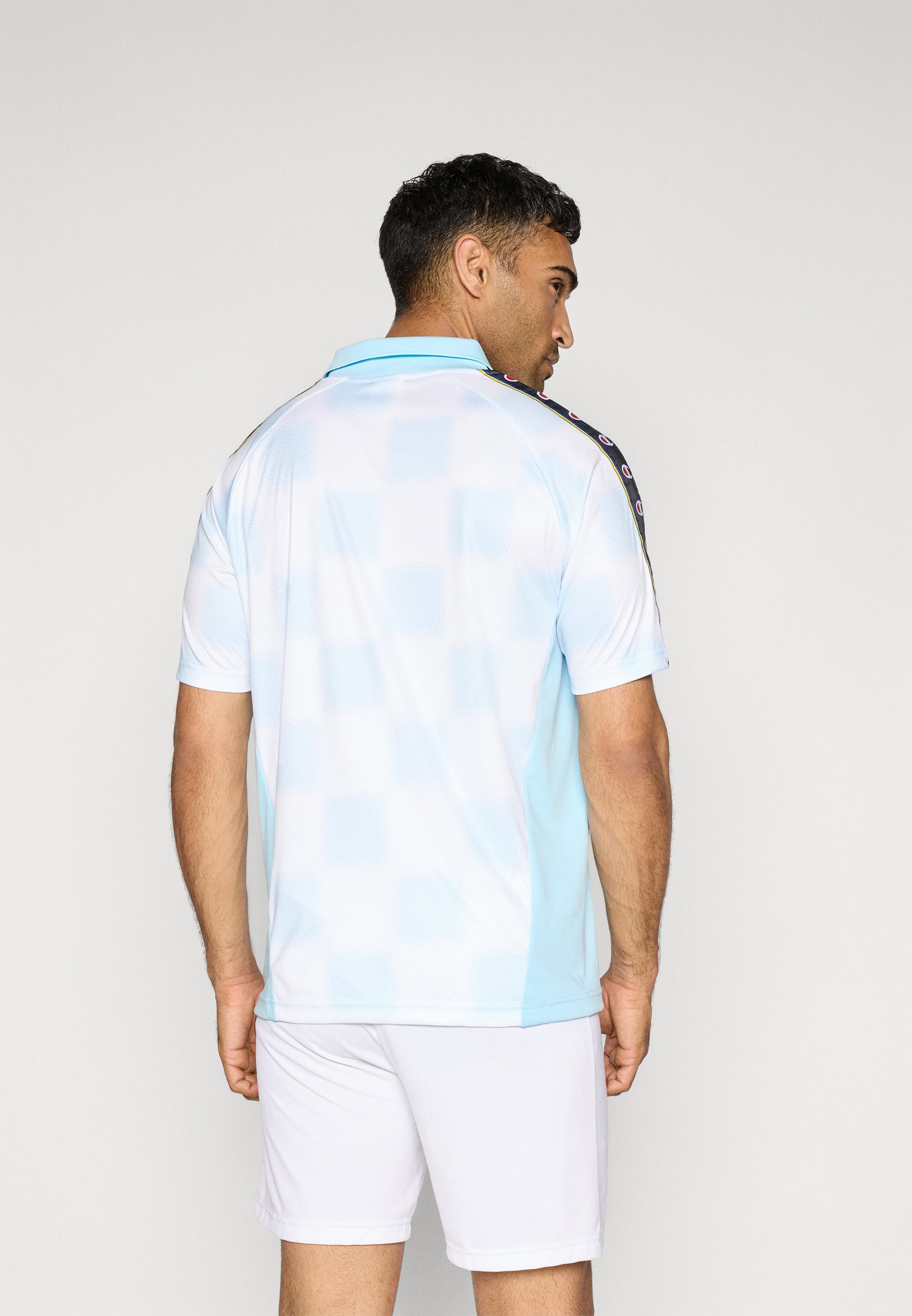 Champion SPORTS HERITAGE FOOTBALL - T-shirt met print - lichtblauw