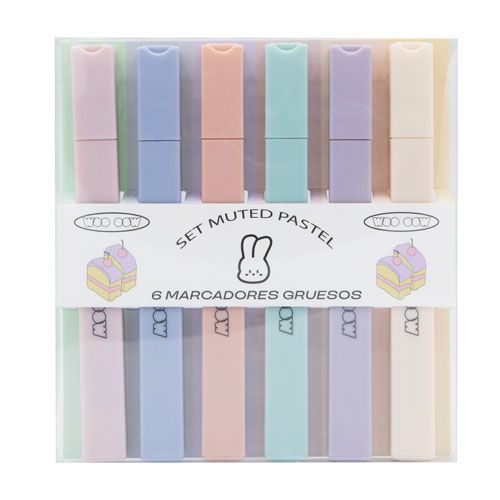 Set od 6 debelih pastelnih markera Papirnica