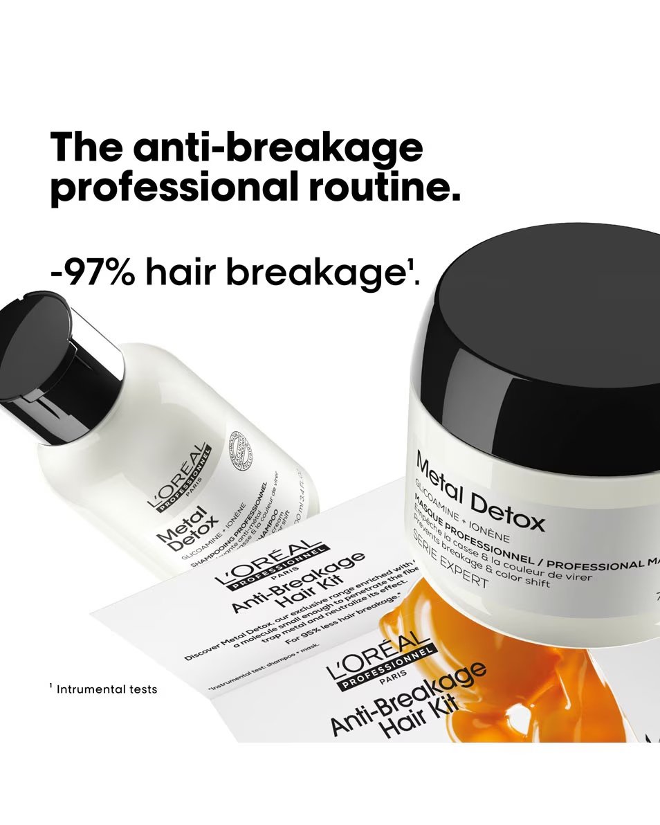 L'OREAL PROFESSIONNEL Metal Detox Anti-Hair Breakage Discovery Duo Set Προστατευτικό σαμπουάν και μάσκα μαλλιών