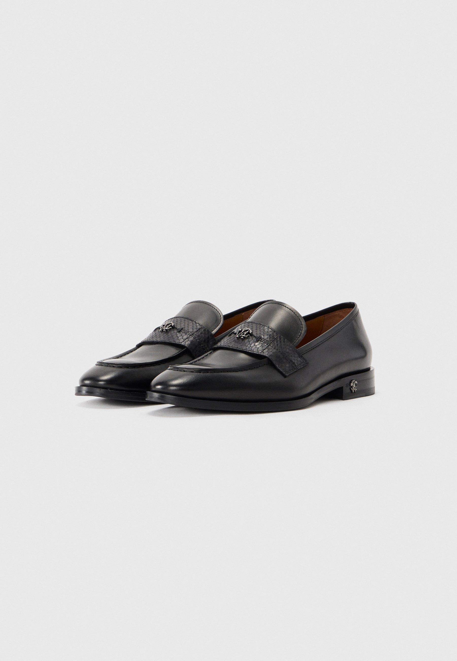 Roberto Cavalli DANIEL METAL - Slip-on - nero/grigio scuro