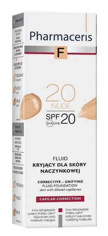 Pharmaceris F Fluid kryjący do cery naczynkowej 20 Nude