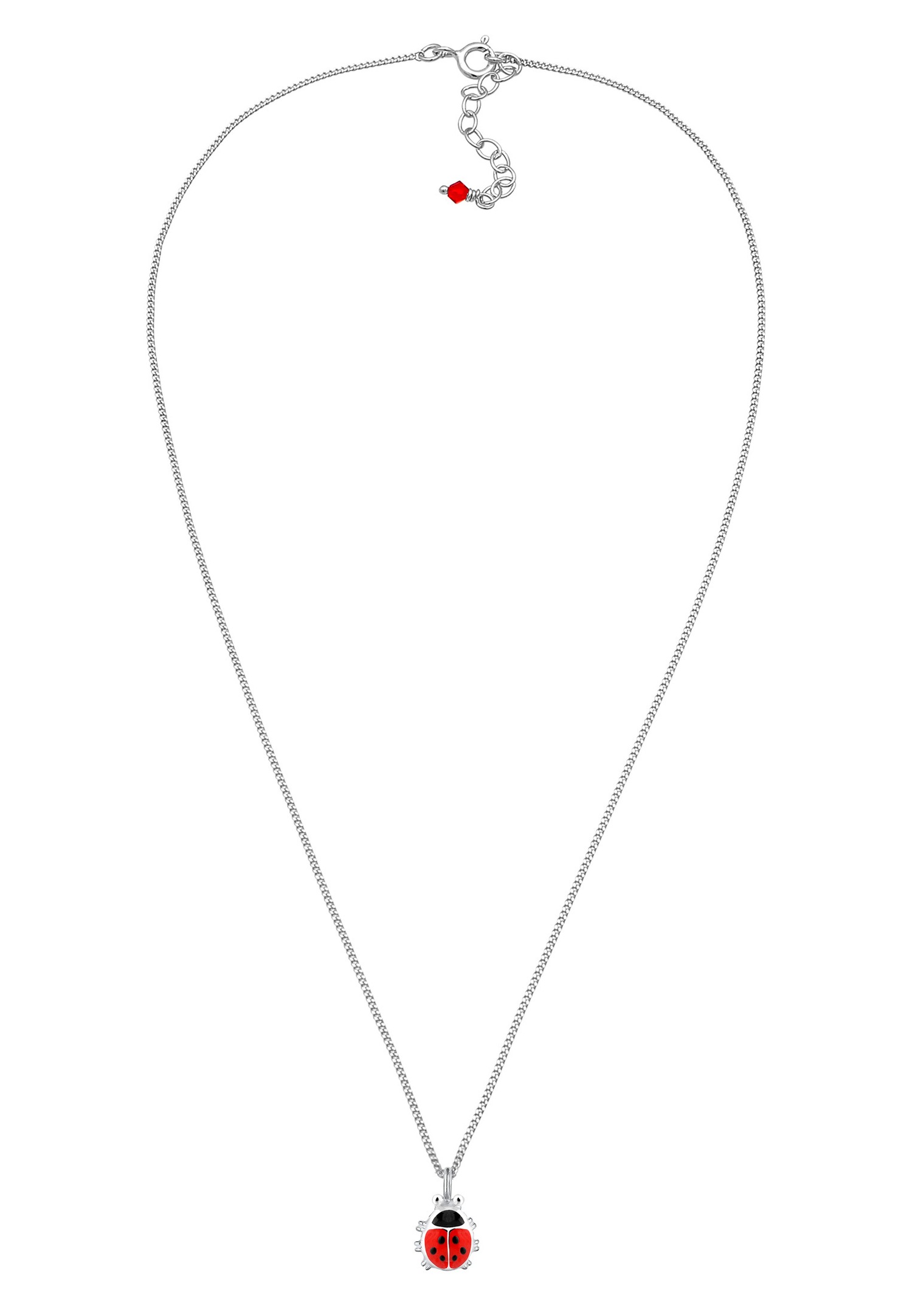Elli Femme Pendentif Coccinelle Enfant Émail - (925/1000) Argent