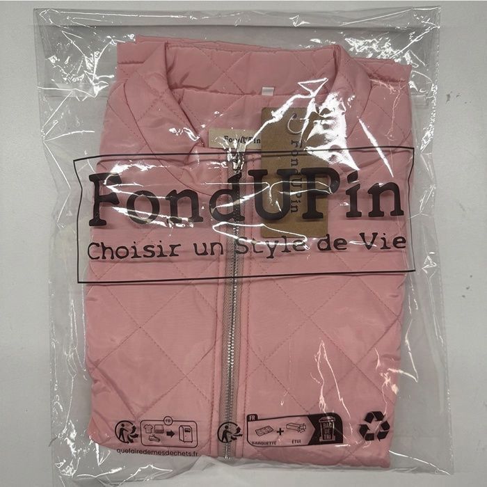 Gilet Sans Manches Femme - Zippé Veste Hiver Gilet-Doudoune Léger Hiver/Automne - Pour Voyage/Travail-Rose
