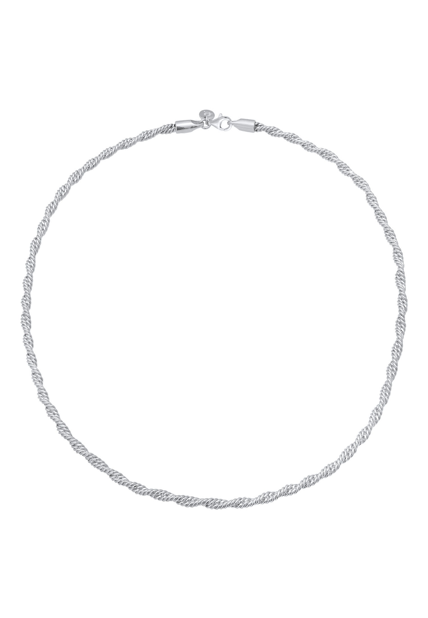 Elli PREMIUM Collier de cordon pour dames Twisted Bold Look Trend Blogger en argent sterling 925