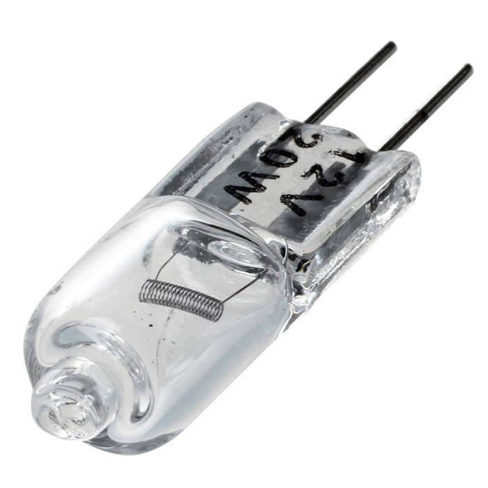 Paquete de 10 bombillas halógenas G4 de 20 W y 12 V - Luz blanca cálida de 3000 K, alto flujo luminoso (cápsula JC)