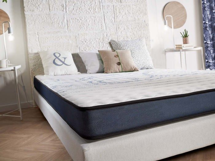 Set di 2 materassi Perfect Dream 80x200 cm - Memory Foam + Lattice Blu - Supporto ottimale - 7 zone - Ipoallergenici