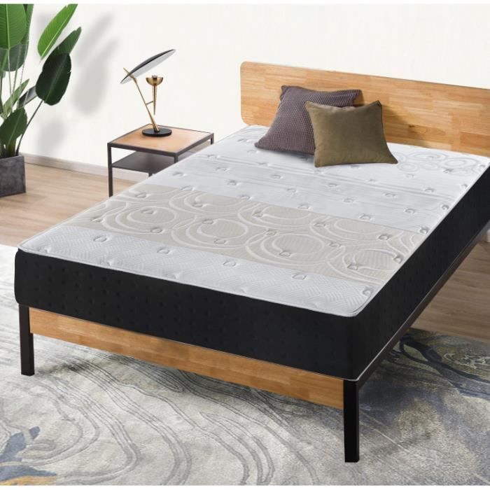 Materasso di lusso in memory foam e molle insacchettate 90x190 Memo - Spessore 20 cm - 8 zone di comfort con memory foam adattivo