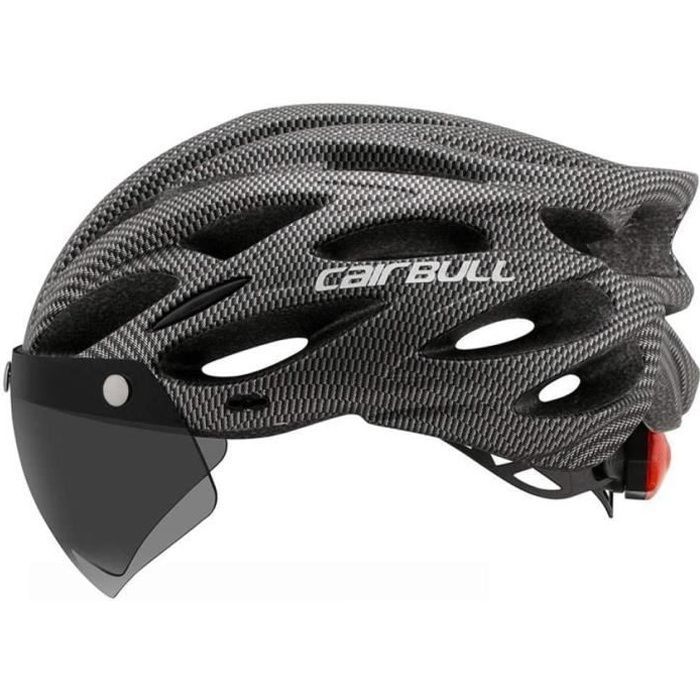 Casque de cyclisme - Cairbull - Modèle multisports - 55-61cm - Rétroéclairage LED - Visière amovible