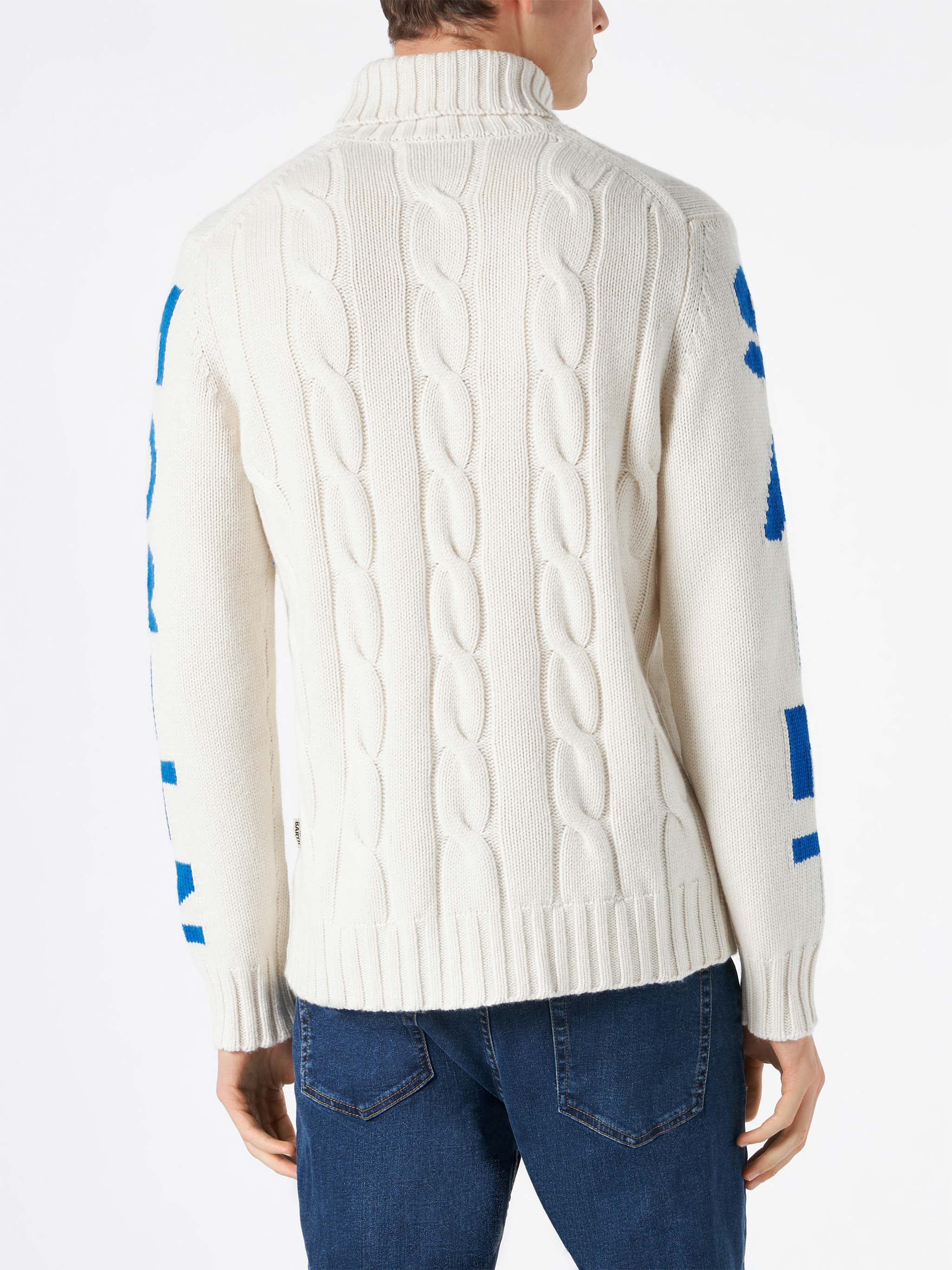Jersey de cuello alto tejido para hombre con estampado de Saint Moritz