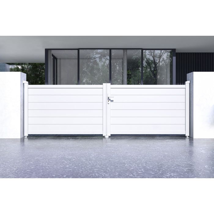 Portail battant - Casanoov - EIGER - 3,5m H.114cm - Blanc  - Aluminium