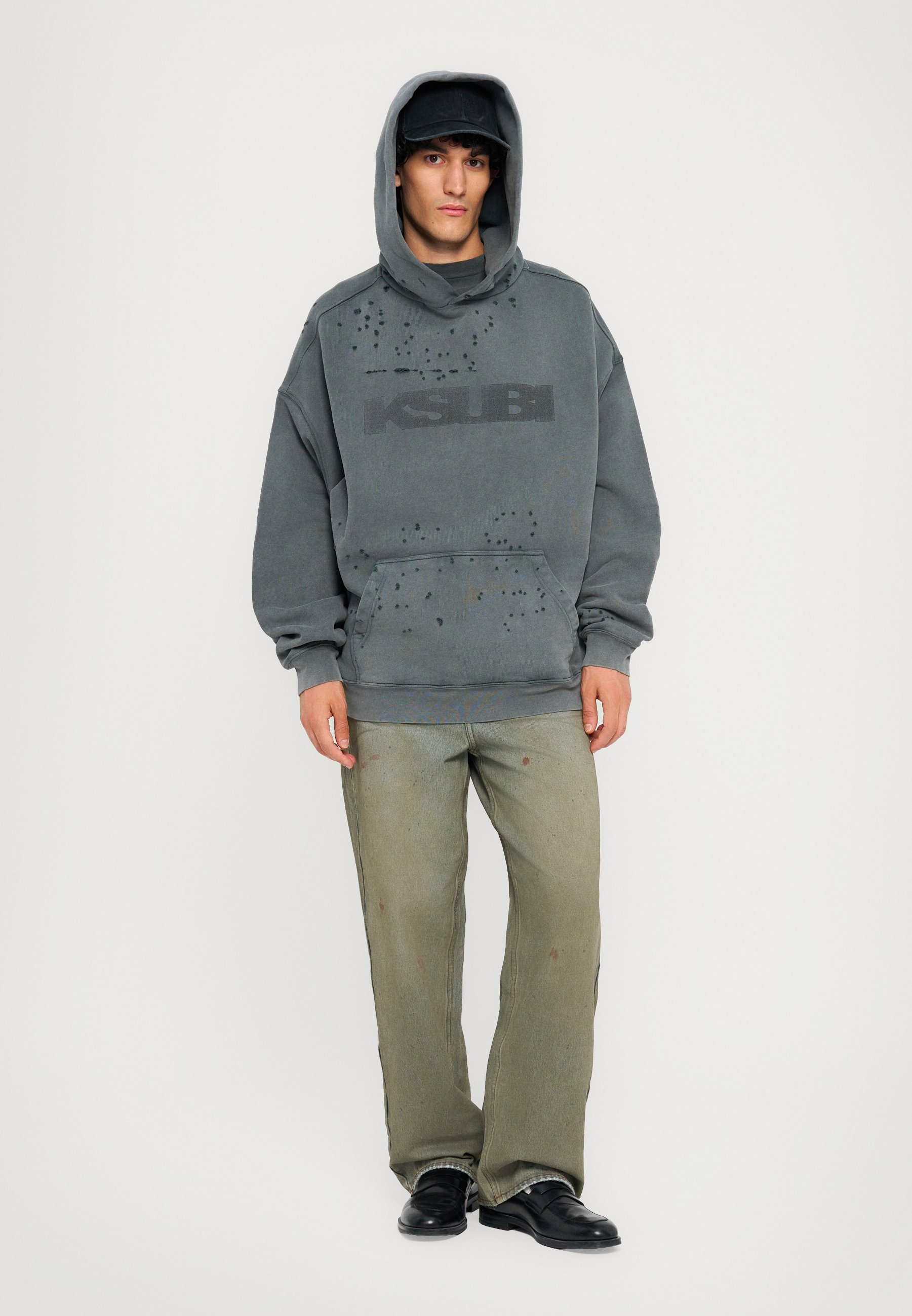 Ksubi BLASTED EKCESS HOODIE - Sweatshirt - zwart