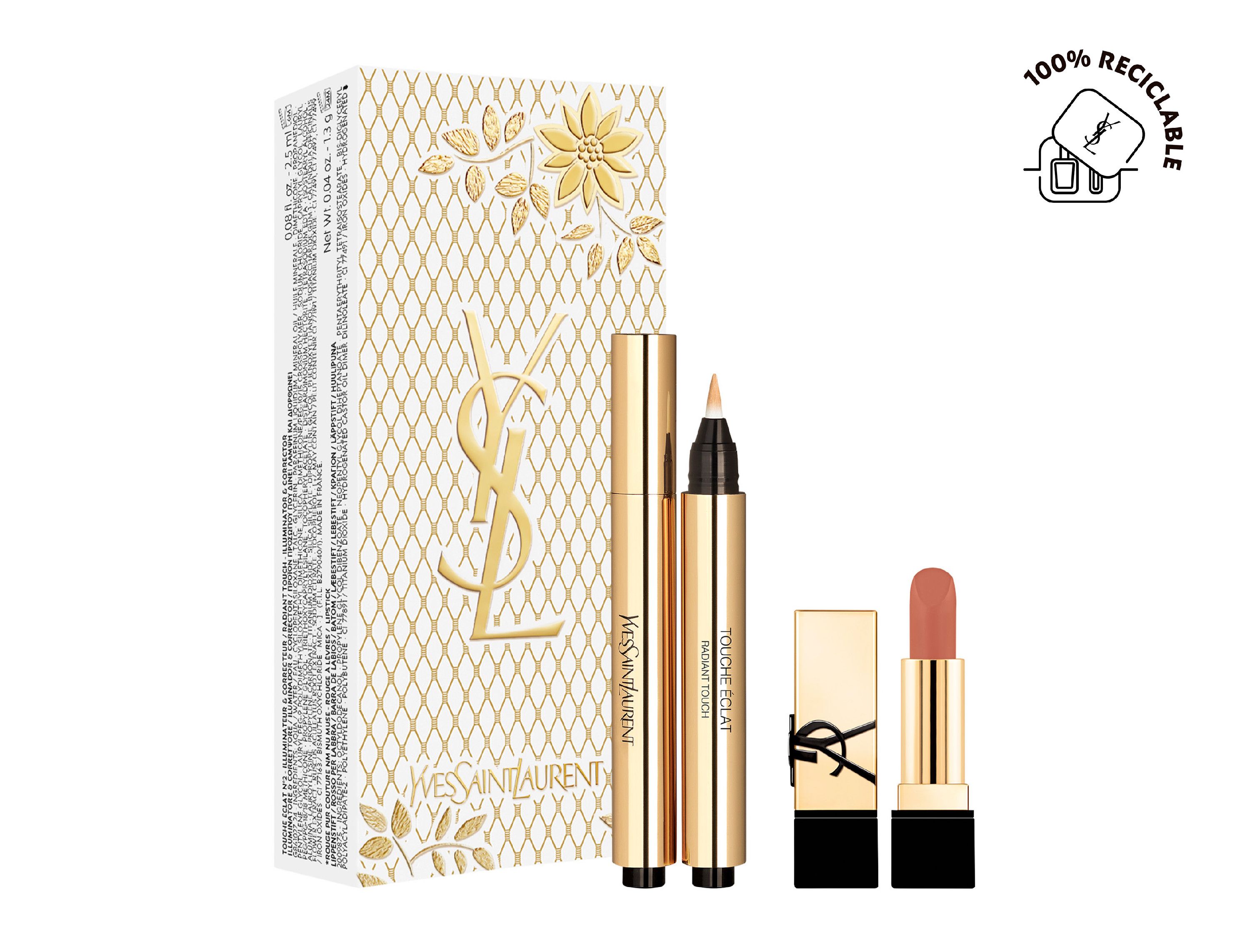Palieskite Eclat ir Mini Rouge Pur Couture Estuche Regalo Cofres lujo
