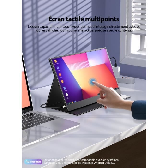 Monitor de jogos portátil com tela sensível ao toque UPerfect de 15 polegadas FHD 1080P USB-C