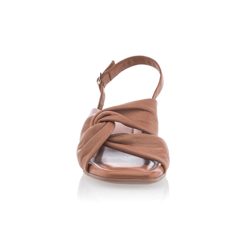 Braune Damensandalen / Zehenfreie Schuhe