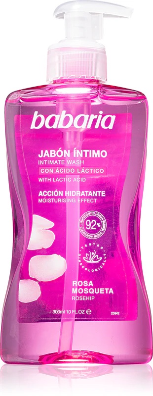 Babaria Rosa Mosqueta gel za prhanje za intimno higieno žensk z izvlečkom divje vrtnice