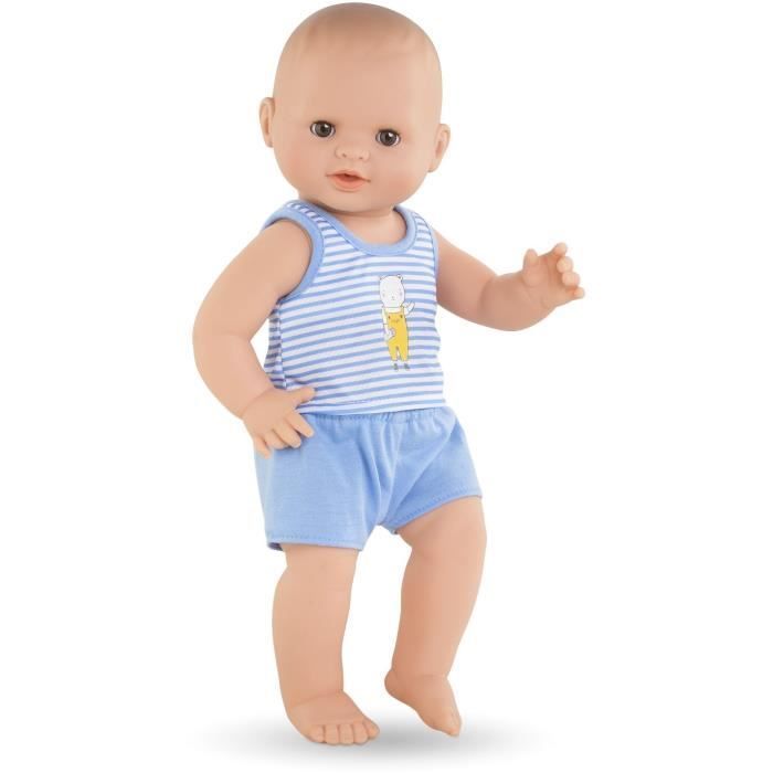 Corolle - Mon Grand Poupon - Paul fait pipi - Poupon 36cm sexué au corps vinyle - Dès 2 ans