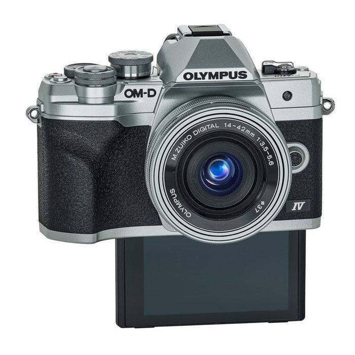 Camera - Olympus - OM-D E-M10 Mark IV - 20 MP - 5-axis image stabilization - Flip-out LCD screen