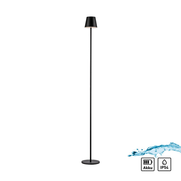 Buria LED-staande lamp op batterijen, zwart