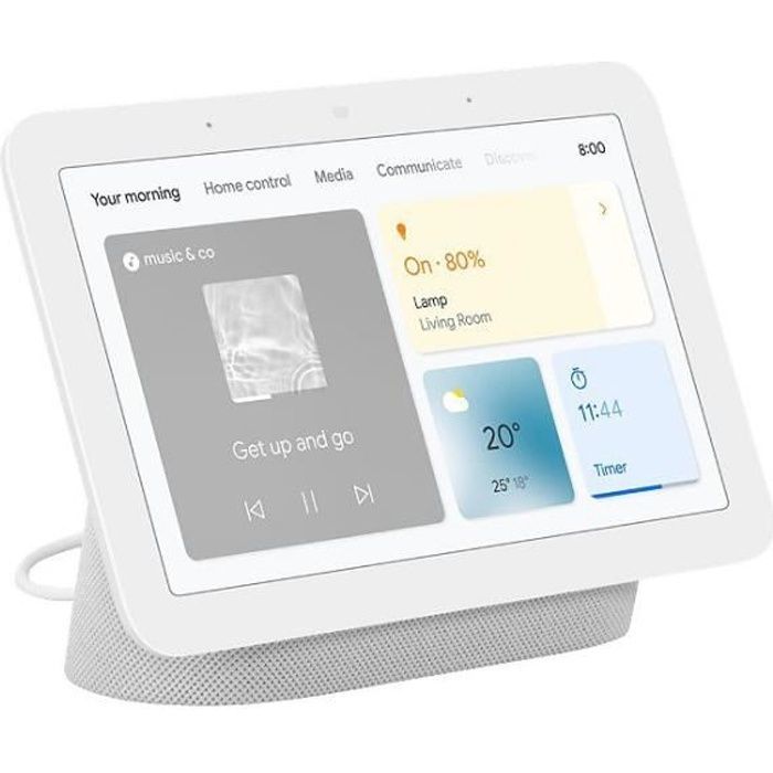 Altavoz inteligente Pebble de segunda generación con reloj despertador conectado y pantalla