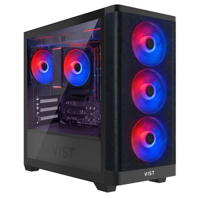 VIST PC Gaming ARGB Ryzen 5 4600G - RAM 16Go - RX VEGA - SSD 500 Go M.2 - WIFI - Windows 11 Pro