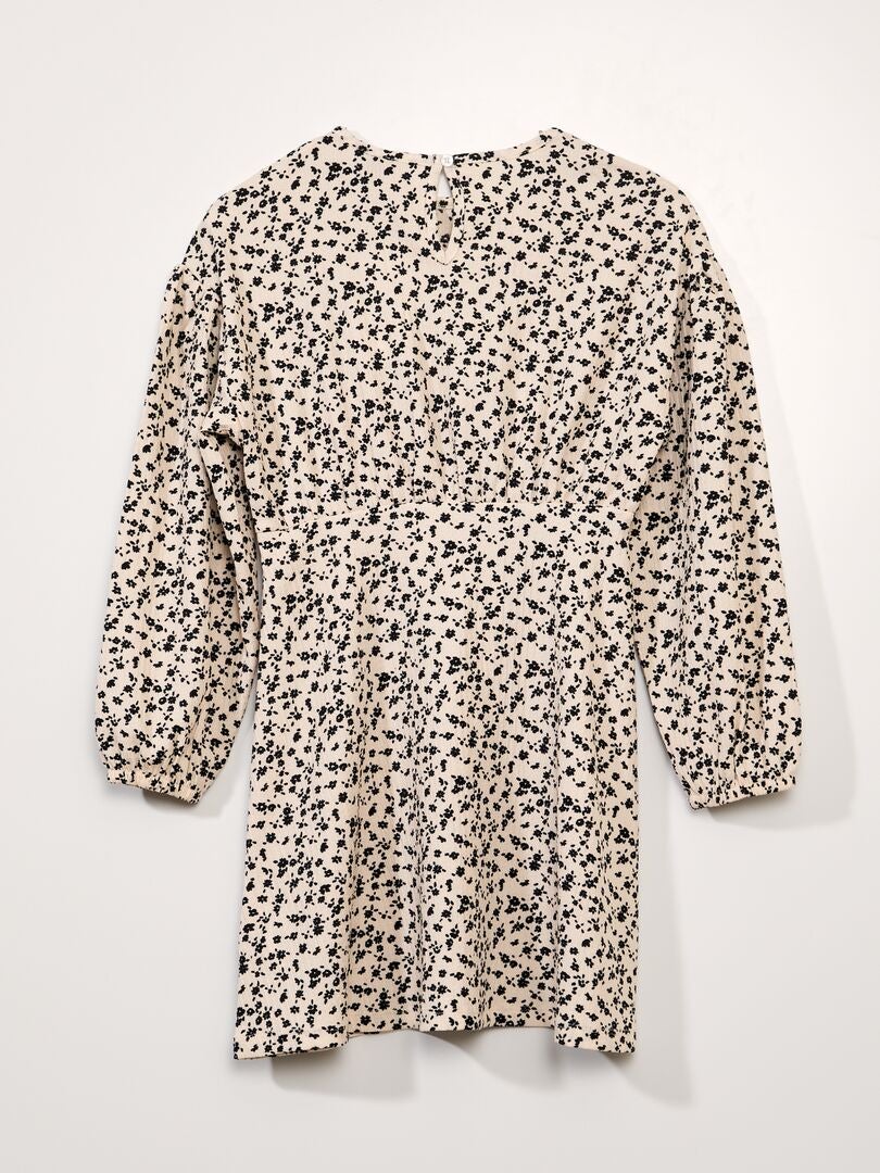 Bloemenjurk - BEIGE