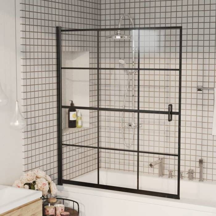 vidaXL Shower Enclosure Bathtub Screen Shower Screen Bathtub Enclosure Bathroom Accessory Home Interior 150748