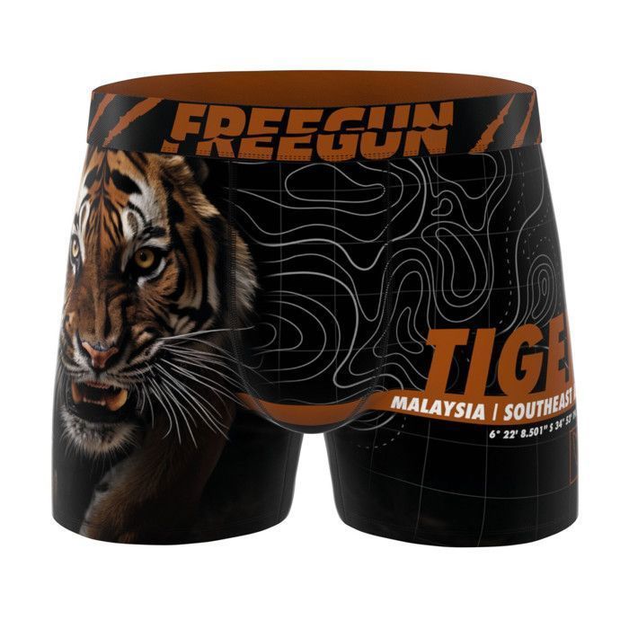 Calzoncillos bóxer Freegun para hombre - Negros (Paquete de 5)