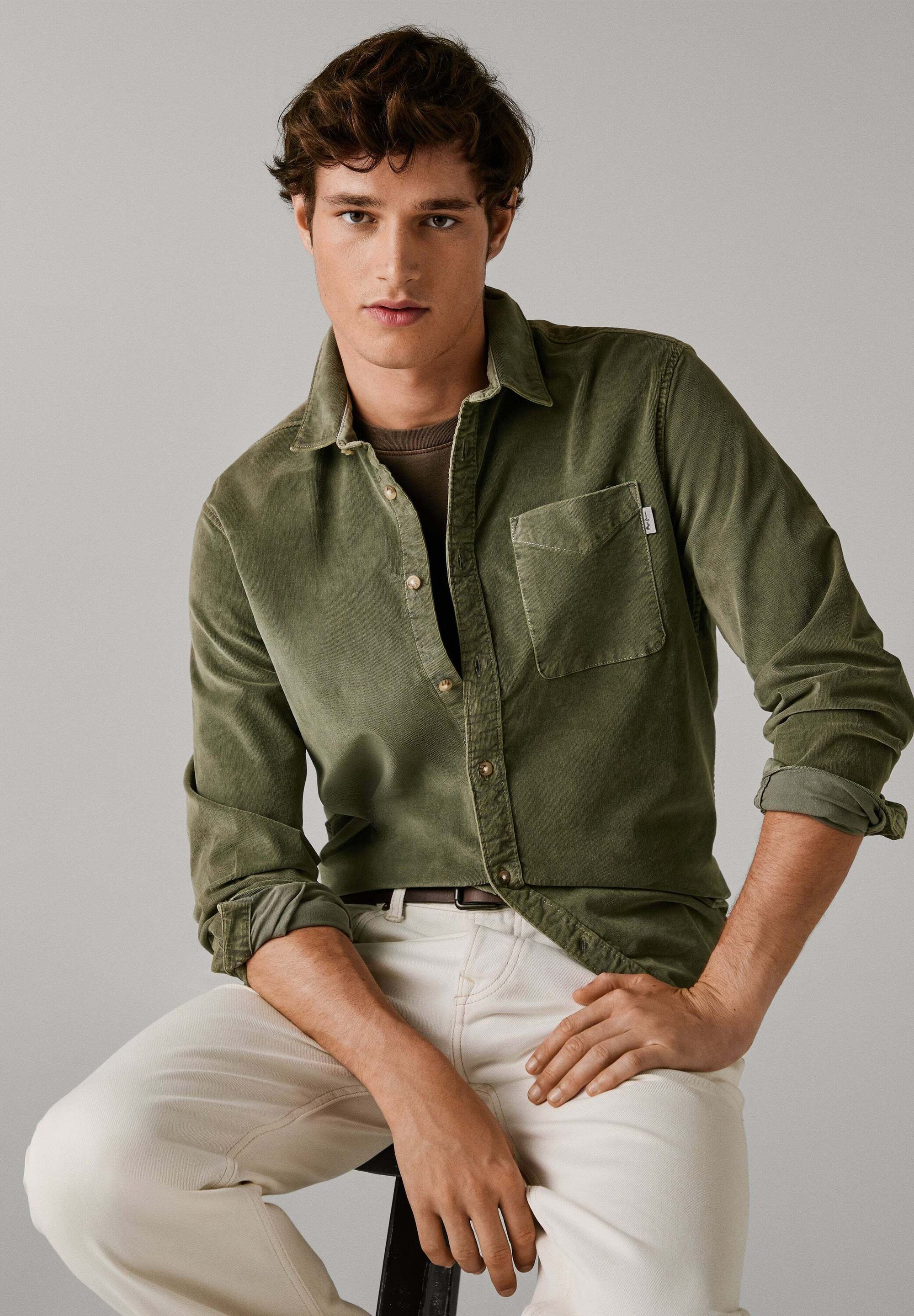 Pepe Jeans CLAYTON - Košeľa - tmavozelená