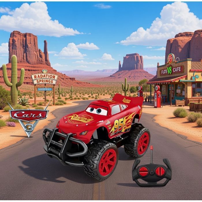 Voiture télécommandée Flash McQueen 4x4 – Cars – Véhicule RC tout-terrain avec télécommande – Jouet enfant
