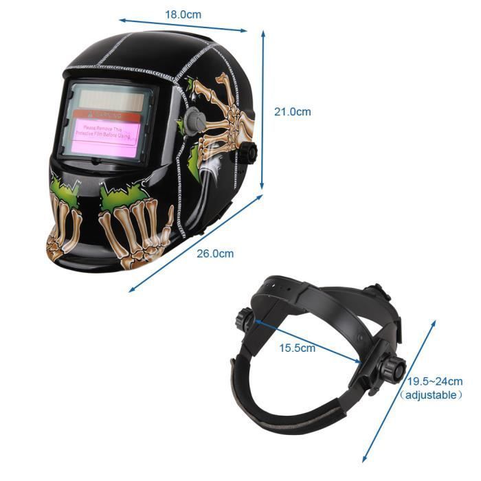 Variable Darkening Welding Mask with Auto-Darkening LCD Filter for ARC TIG MIG Welders