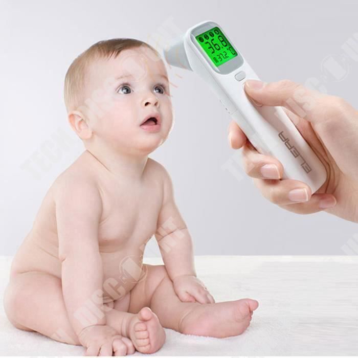 Termômetro digital de testa TD® sem contato com visor LCD, branco.
