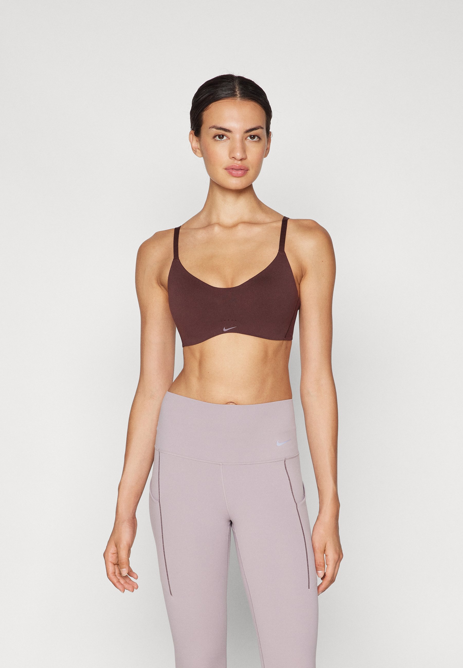 Nike Performance ALATE MINIMALIST BRA - Sportovní podprsenka s lehkou oporou - earth/white