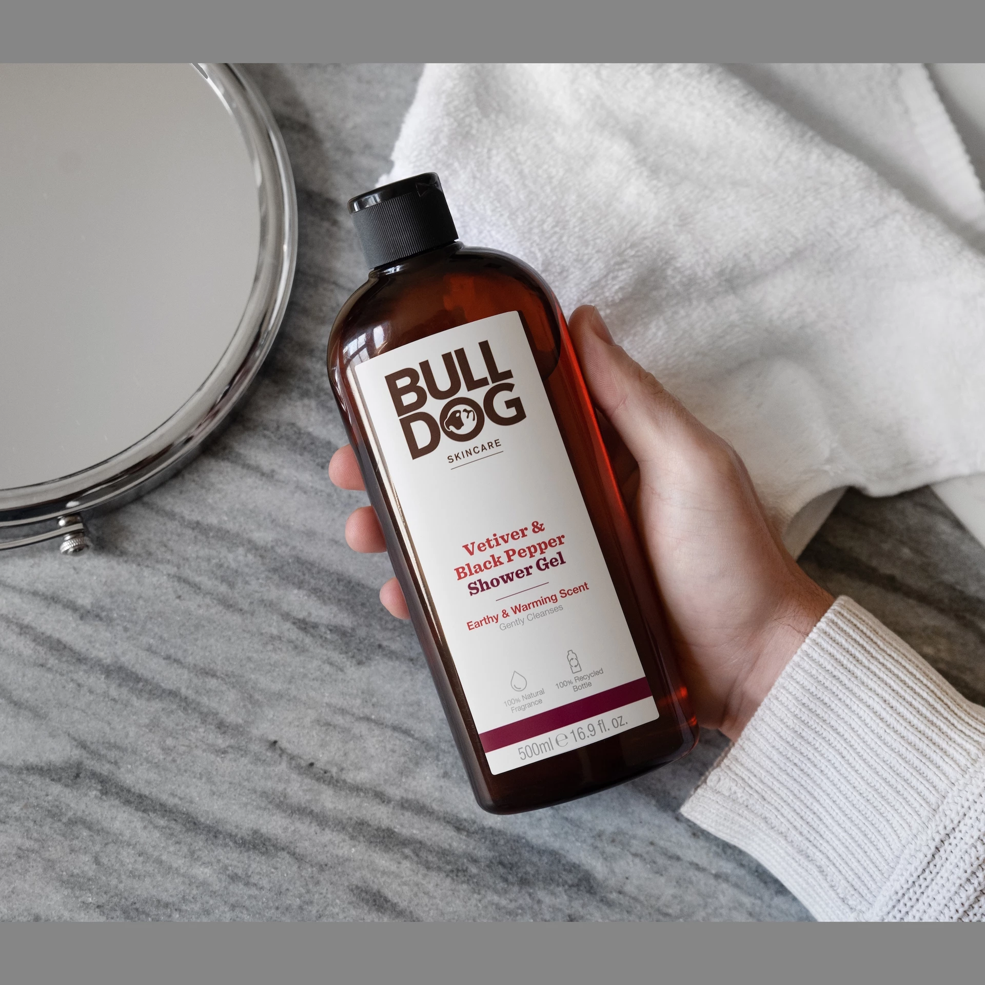 Gel za tuširanje s crnim paprom i vetiverom 500 ml - Bulldog