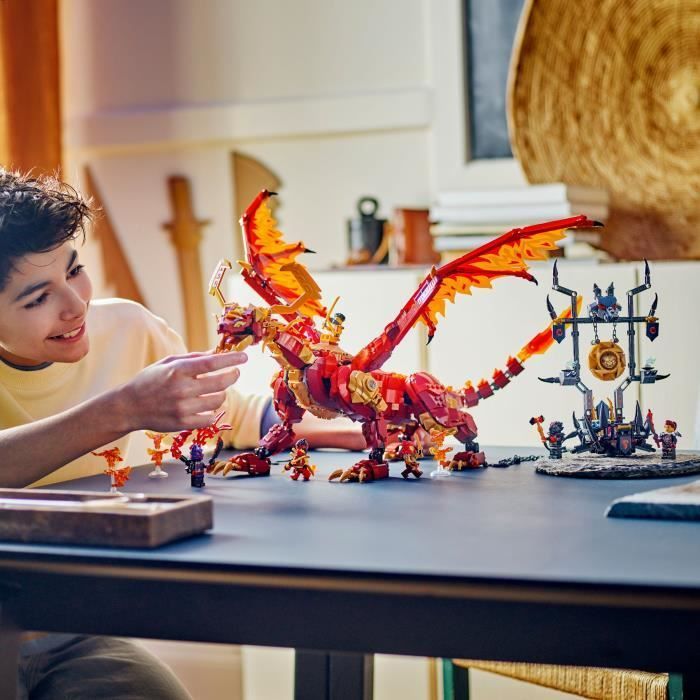 LEGO® NINJAGO® 71822 Il Drago, Fonte di Movimento - Giocattolo Ninja con 6 Minifigure