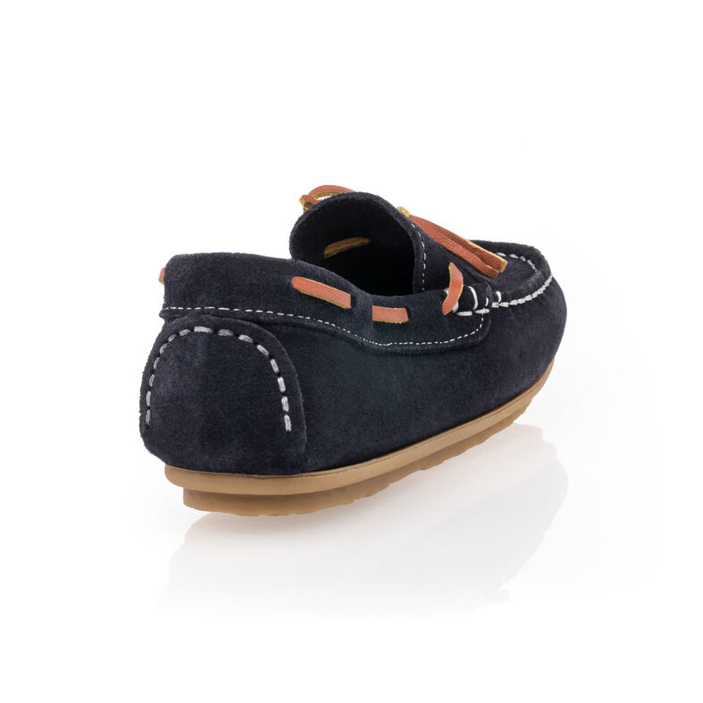 Blauwe jongensloafers/bootschoenen