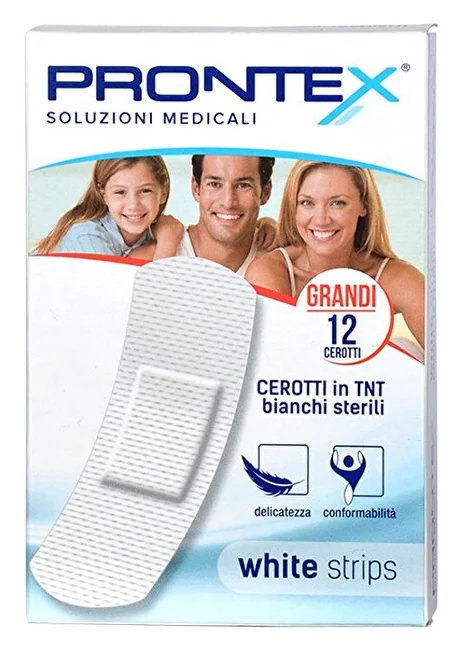 PRONTEX Veiligheidspatches Prontex Witte Strips groot wit, 12 stuks