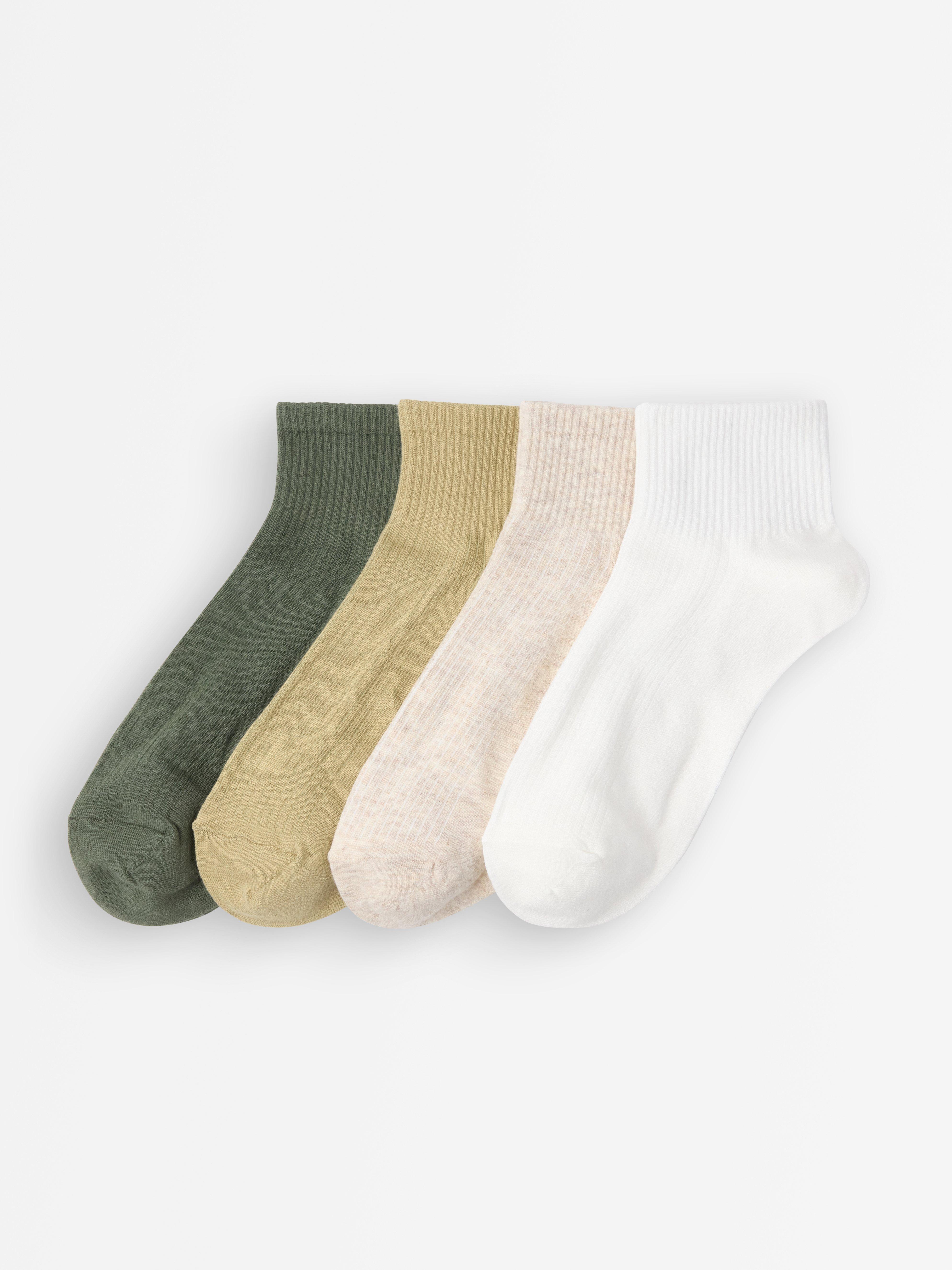 Balení 4 kotníkových ponožek Light Dusty Khaki