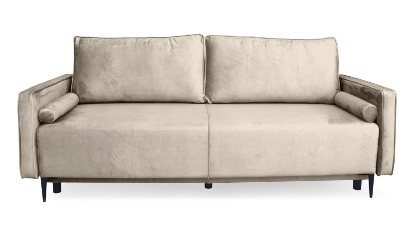 Sofa arosa z funkcją spania beżowa tkanina castel 03