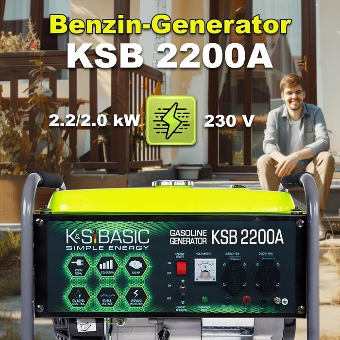 Konner & Sohnen 2200W KSB 2200A benzinegenerator