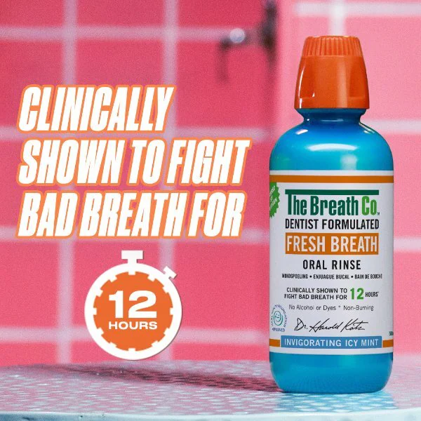 The Breath Co Mundspülung „Frischer Atem“ mit eisiger Minze, 500 ml