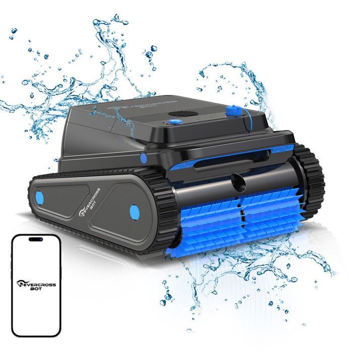 EVERCROSS BOT U8 Robot Piscine Sans Fil, avec APP,  Nettoyage du Fond, des Parois et de la Ligne d' Eau, 120Min & 200m² d'Autonomie