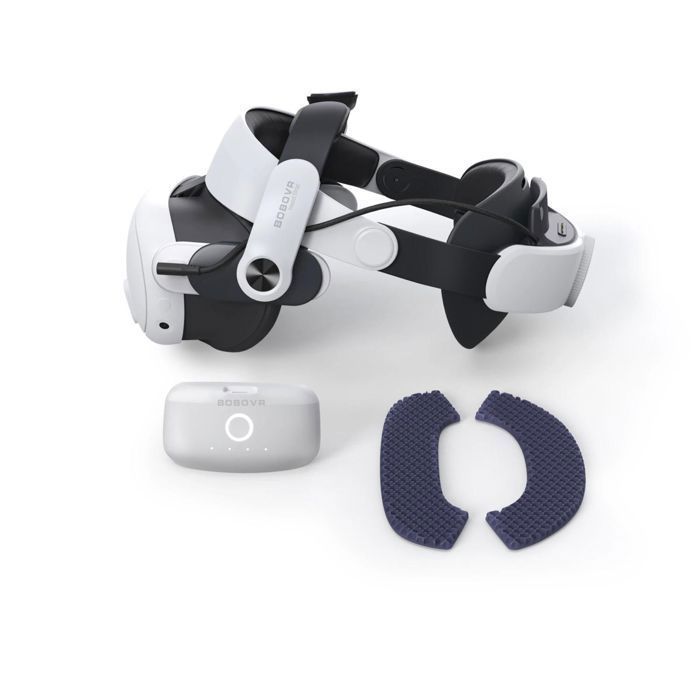 BOBOVR M3 Pro Bandeau de réalité virtuelle ajustable avec batterie de 5200 mAh pour Meta Quest 3S / Quest 3