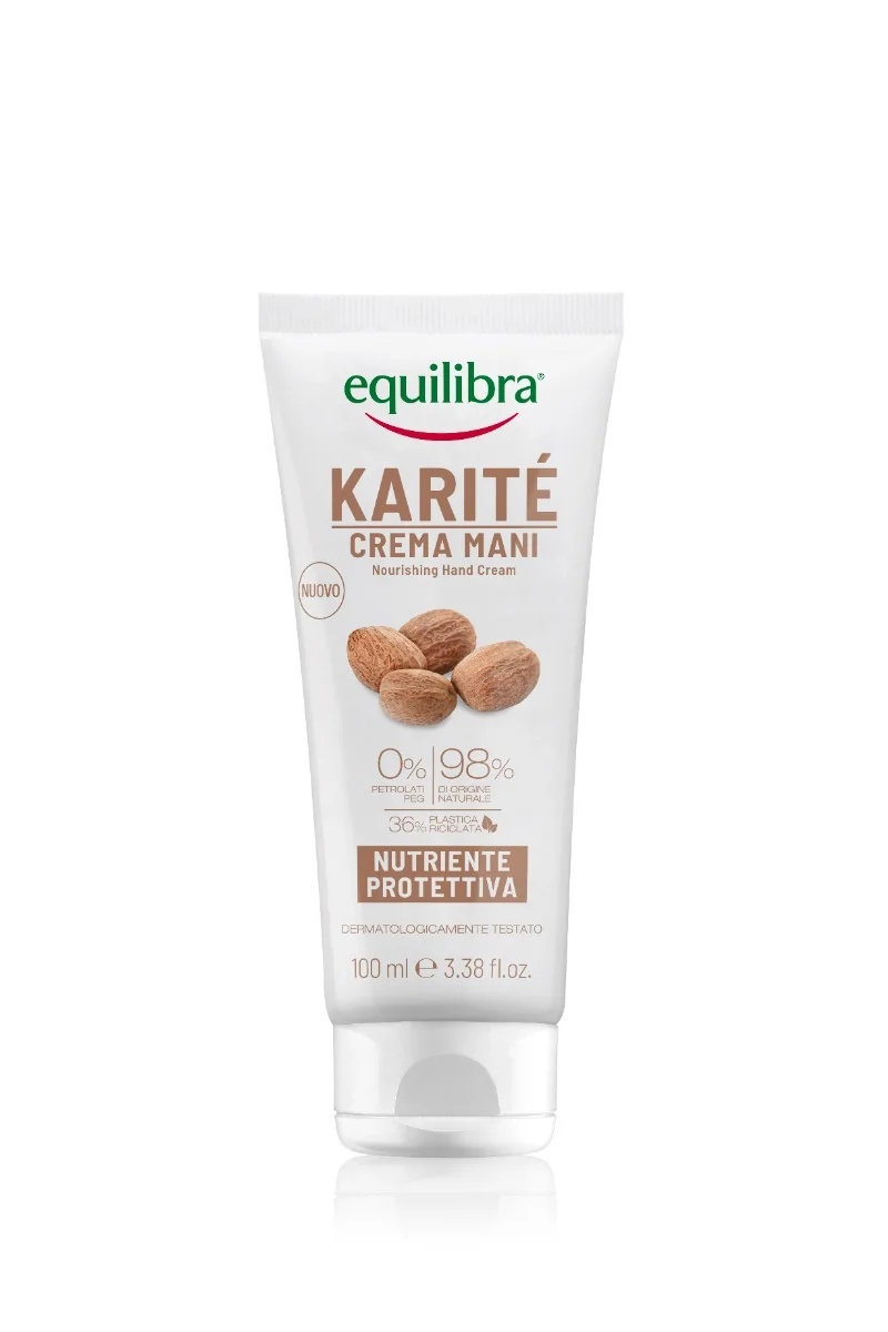 EQUILIBRA Equilibra Karitè Hand Kit 100% φυτικό σαπούνι 100 g + κρέμα χεριών 100 ml
