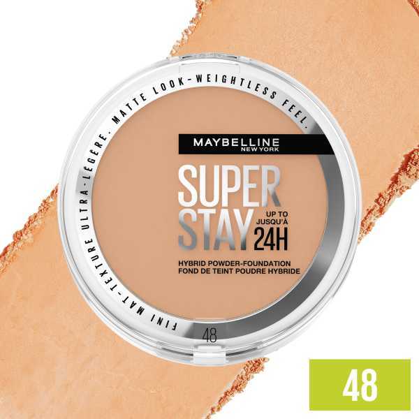Hybridní pudrový make-up Maybelline Superstay 24H, odstín 48