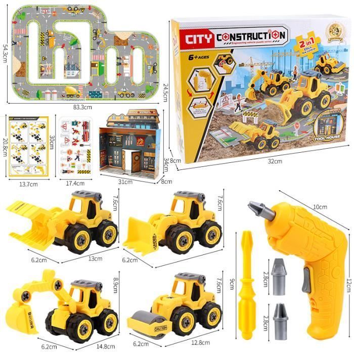 Alfombra infantil con pista de coches - ZGEER - Juego de búsqueda del tesoro y rompecabezas para niños - Blanco - Coches - 54,3 x 83,3 cm