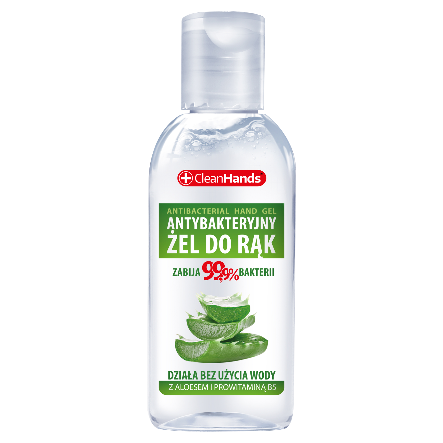 Cleanhands antibakterijski gel za ruke 50ml s alojom