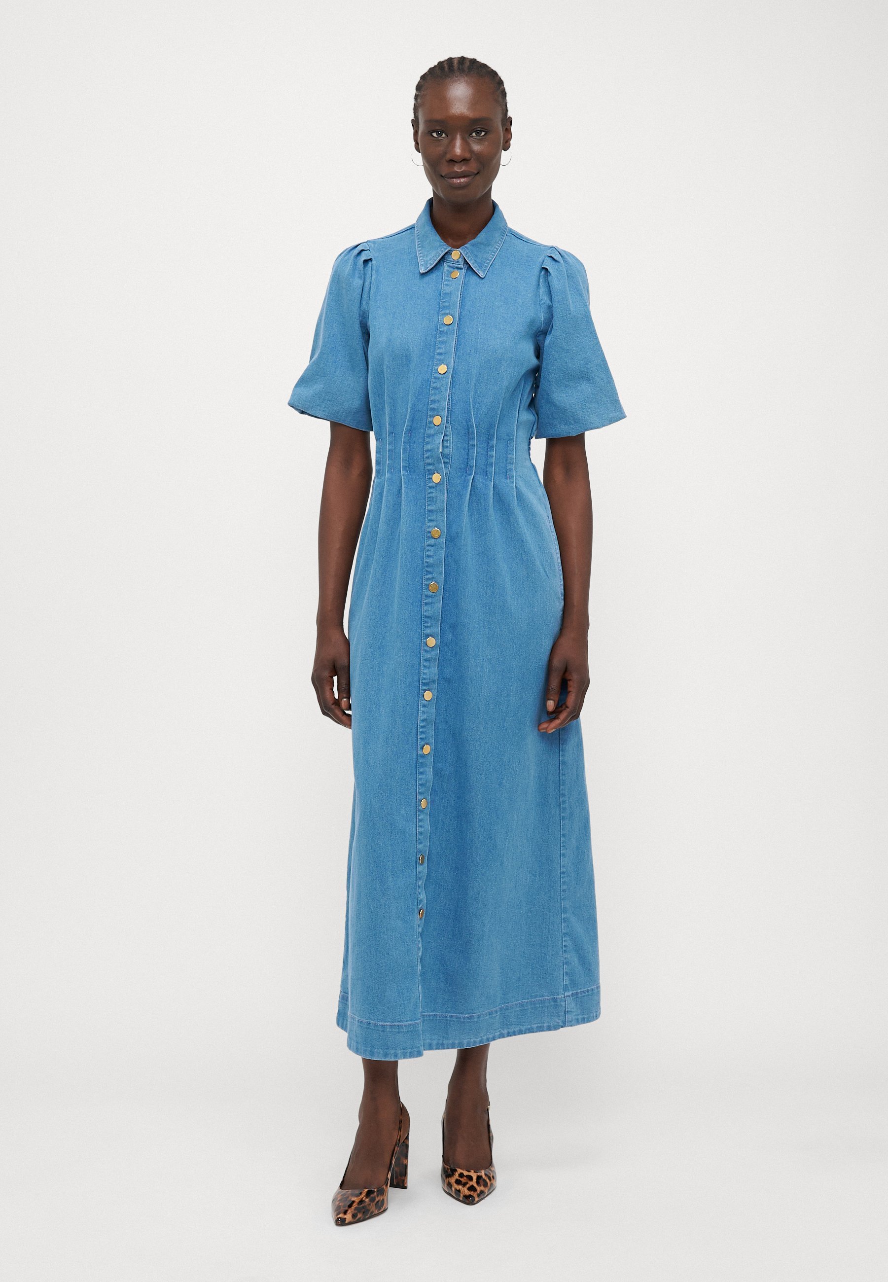 Vero Moda Tall VMCASSIDY DRESS - Sukienka jeansowa - średni niebieski denim
