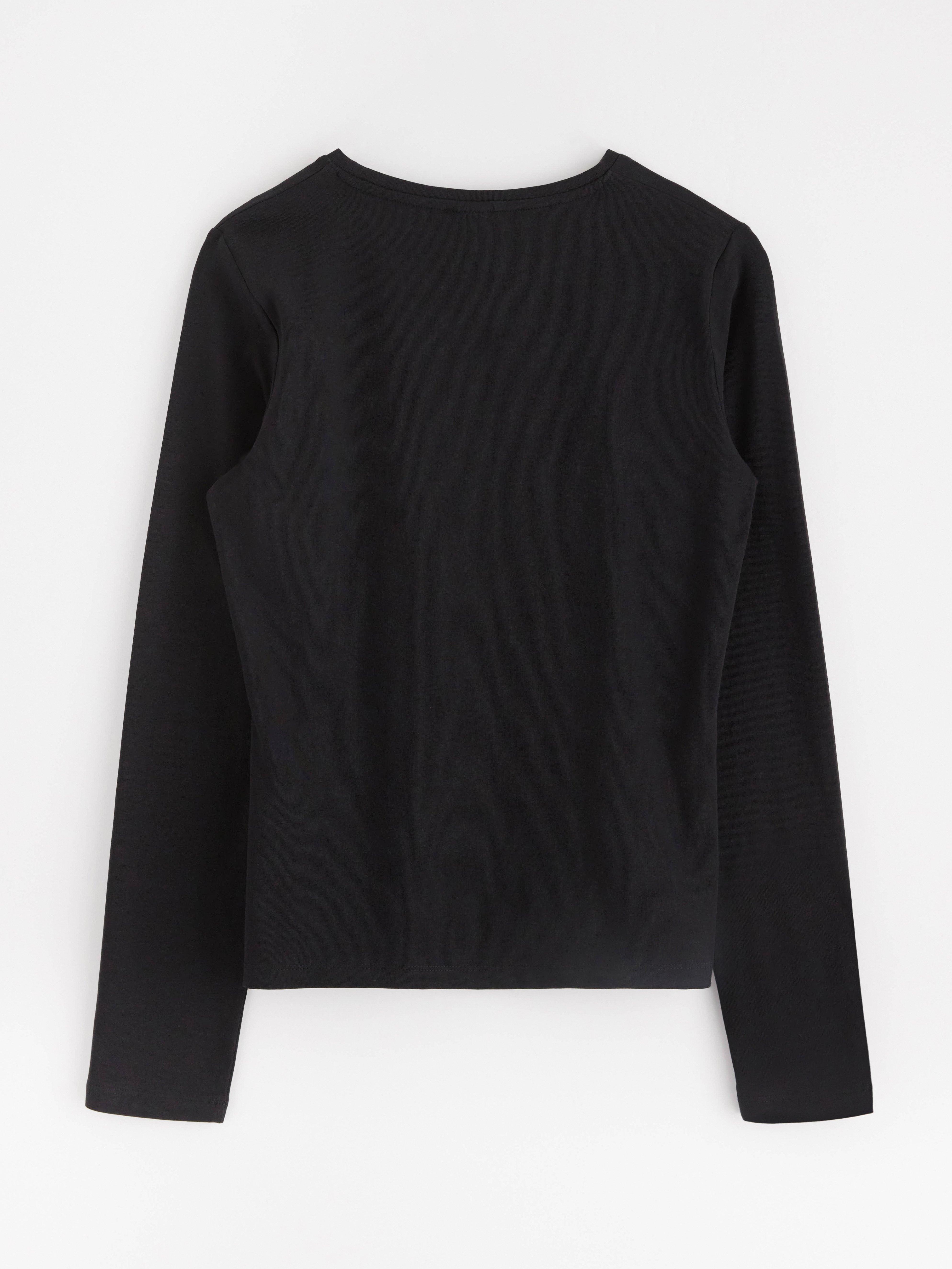 Top de manga larga negro