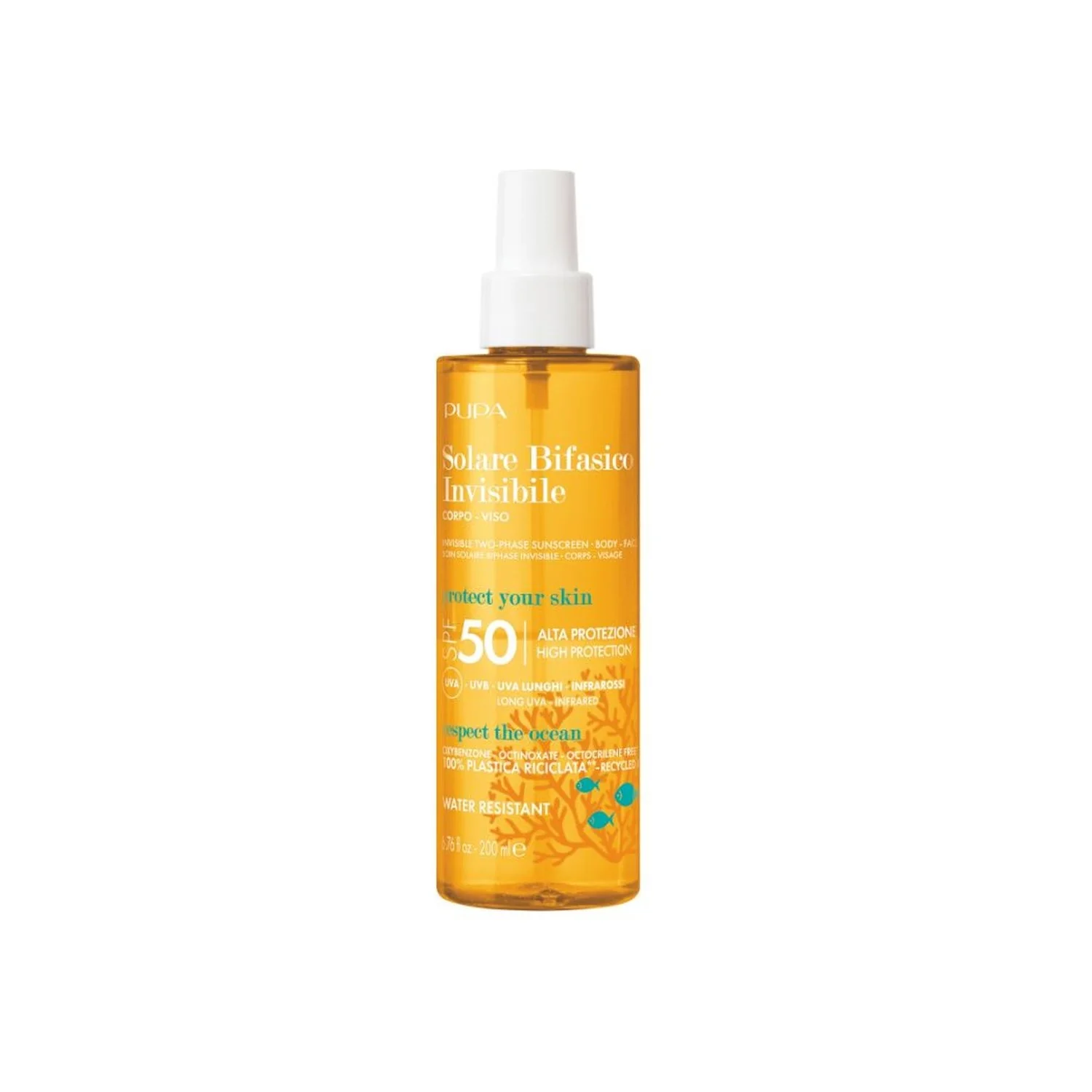 Solari Solare Bifasico Invisibile SPF50 - Olio solare corpo alta prot., Solare viso alta prot., Spray solare corpo alta prot.