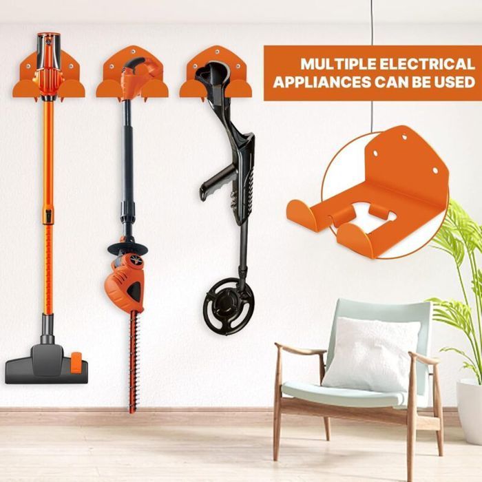 Organizzatore per garage - MICH - Porta utensili elettrici - Set da 2 - Acciaio inossidabile - Antiruggine